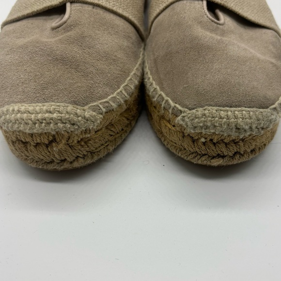 Rag & Bone Nina Taupe Smoke Suede Jute Slip-On Espadrilles Women’s US 10 EU 40 - Picture 3 of 9